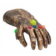 (BÁN LỖ) Găng tay thanos có đèn nhạc loại mềm bé cầm được các đồ khác 6 viên đá (kèm pin)