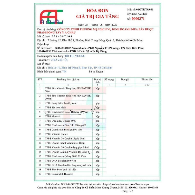 Viên uống Cân Bằng Đường Huyết Sugar Balance 90v