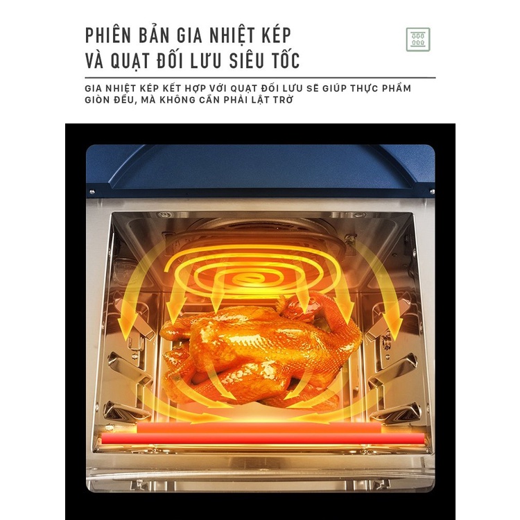 Nồi chiên không dầu Snapbee 15L hoàn toàn tiếng Việt không cần lật thực phẩm