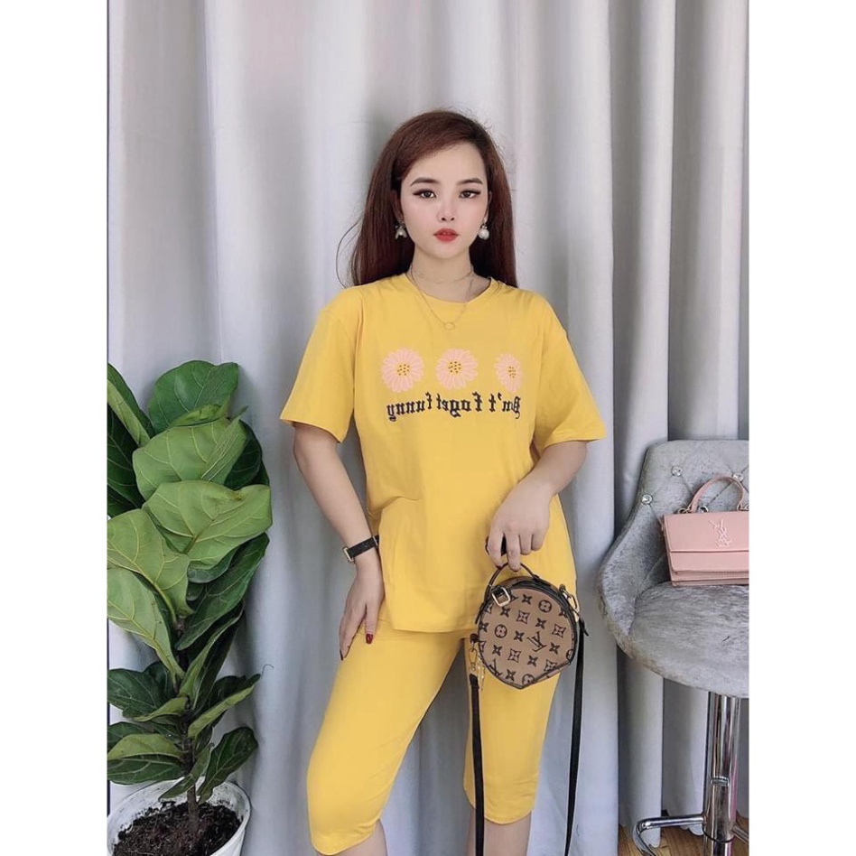 Đồ Bộ Nữ Mặc Nhà Set Đồ Nữ Lửng Thêu Hoa Có Size 40-75kg - CT27 ĐB SODA