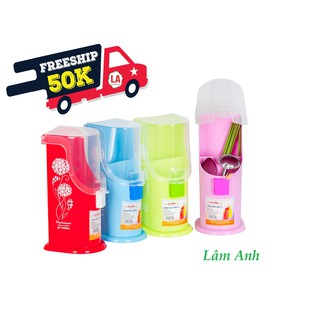 Đồ Đựng Đũa Muỗng Có Nắp ,Ống Vắt Đũa Có Nắp Sạch và An Toàn