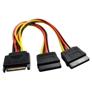 Sata power 15pin y-splitter cable adapter for hdd hard drive