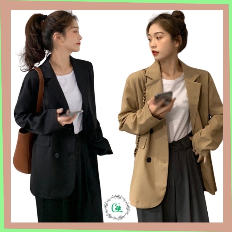 Áo balzer nữ dài tay ngắn tay áo khoác vest phong cách Hàn Quốc BL04