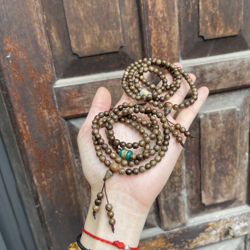 Vòng Tay Trầm Hương mix Lu Thống đeo tay quấn 3-4 vòng