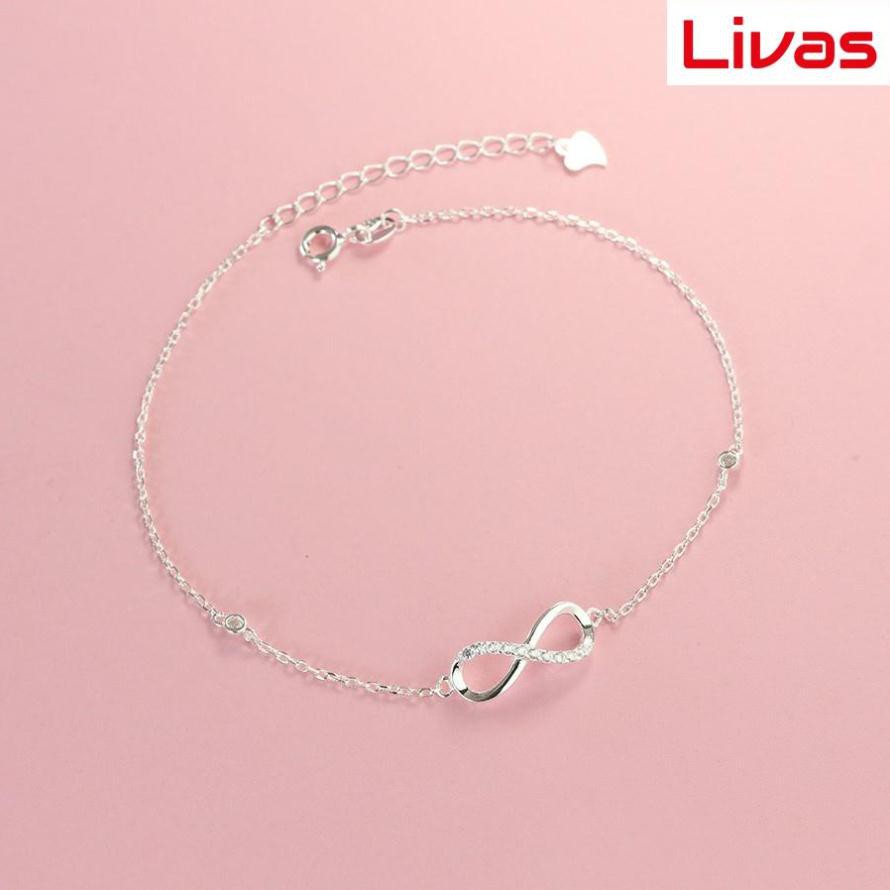 Lắc chân nữ hình vô cực đơn giản LCN0070 - Trang Sức LIVAS