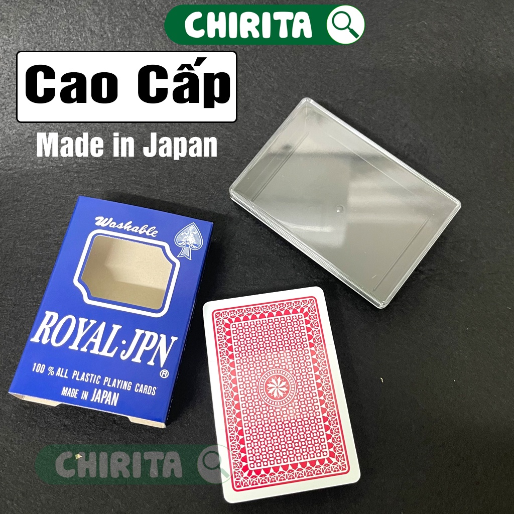 Bộ Bài Tây Nhựa Đài Loan ROYAL 100% Plastic Cao Cấp - Bài Tây 52 Lá Nhựa , Mạ Vàng Đồ Chơi Cho Bé Chirita
