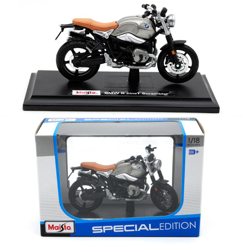 XE MÔ HÌNH - MOTO Siêu xe BMW R Nine T Scrambler - MAISTO tỷ lệ 1:18