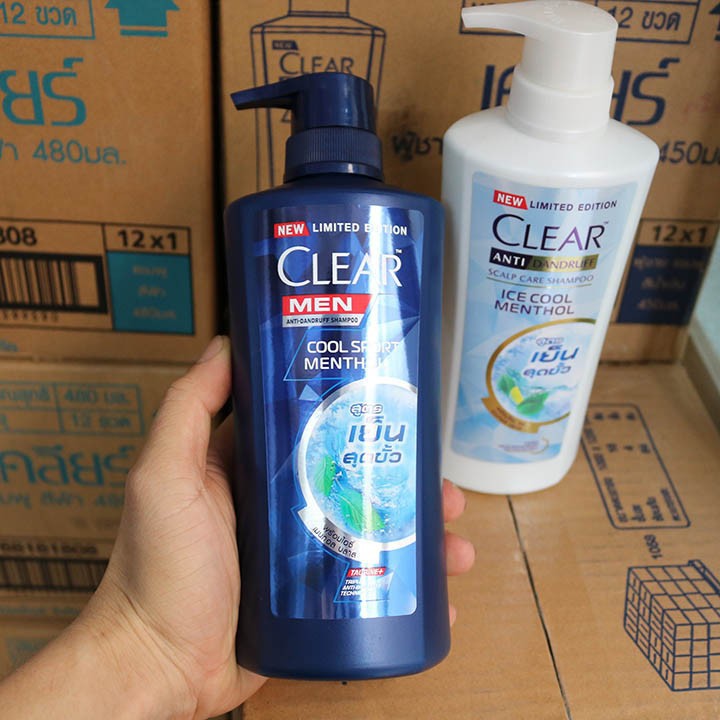 1 chaiDầu Gội Clear Bạc Hà 480ml hoăc Clear Men 450ml Thái Lan