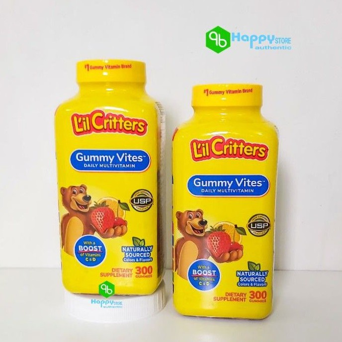 🍬💊 KẸO DẺO BỔ SUNG VITAMIN Gummy Vites L’il Critters, 300 viên, Mỹ 💊🍬