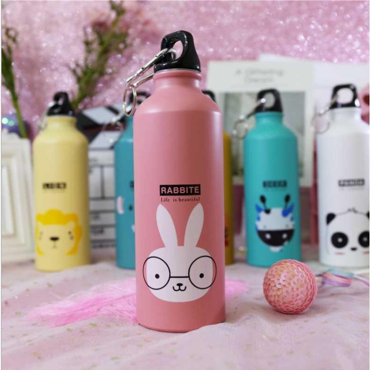 Bình Nước - Bình Giữ Nhiệt Thể Thao 500ml Họa Tiết Hoạt Hình, Đi Học, Đi Làm, Dã Ngoại 4041