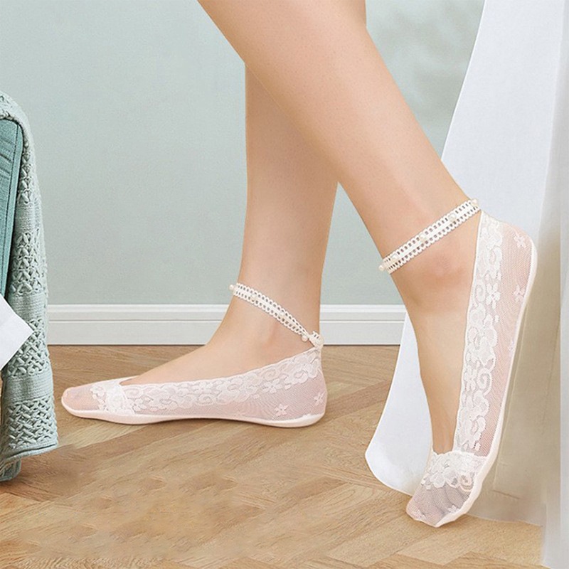 Vớ Ren Cổ Thấp Thời Trang Dành Cho Nữ