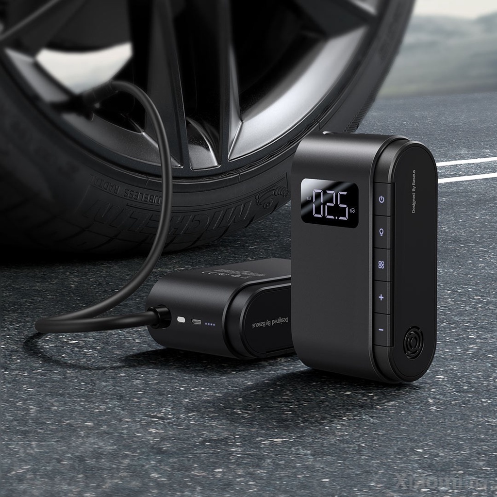 Máy Bơm Lốp xe hơi ôtô đa năng Baseus Dynamic Eye Inflator Pump LV900-BK
