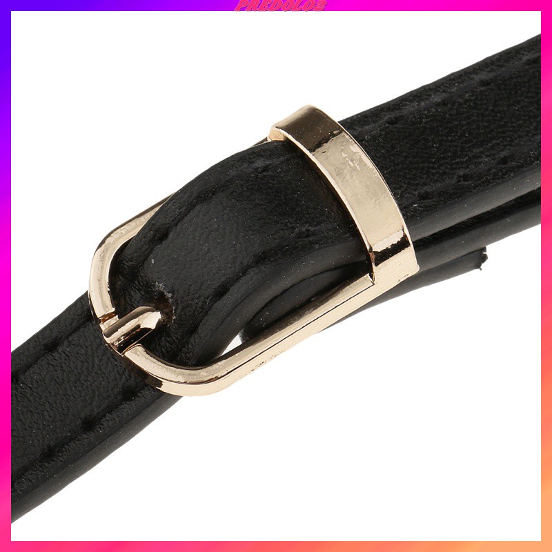 [Predolo2] Dây Đeo Túi Xách Da PU Màu Đen Điều Chỉnh Được