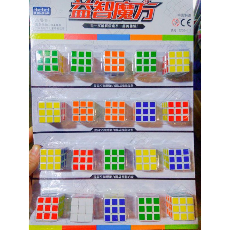 Sỉ vỉ 20 rubik 3x3 size bé