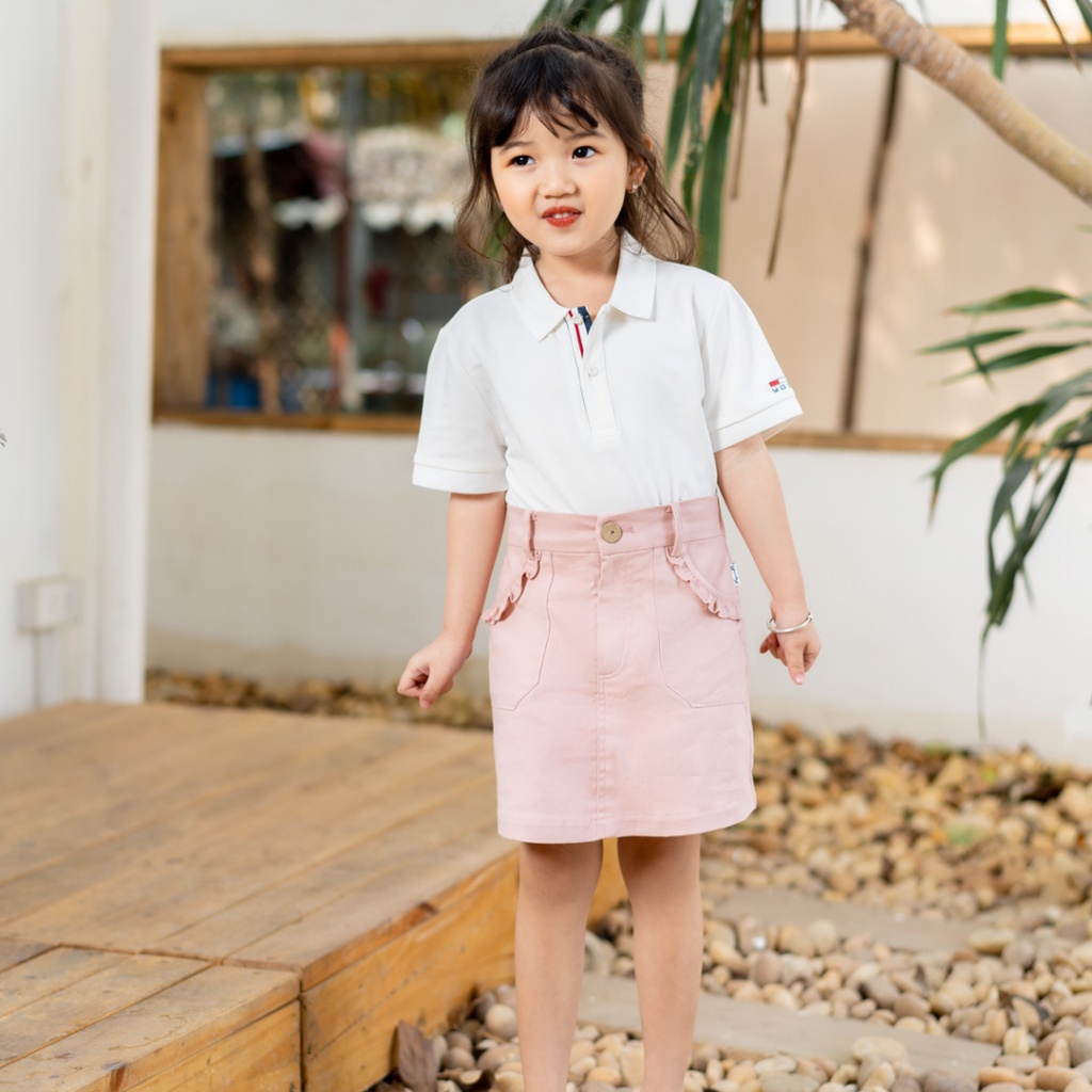 Áo polo trẻ em mắt chim Melange YODY Phối Nẹp thoáng mát siêu thấm hút mặc đi học đi chơi APK5151