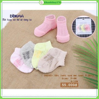 Set 5 đôi tất lưới cho bé trai, bé gái Dokma