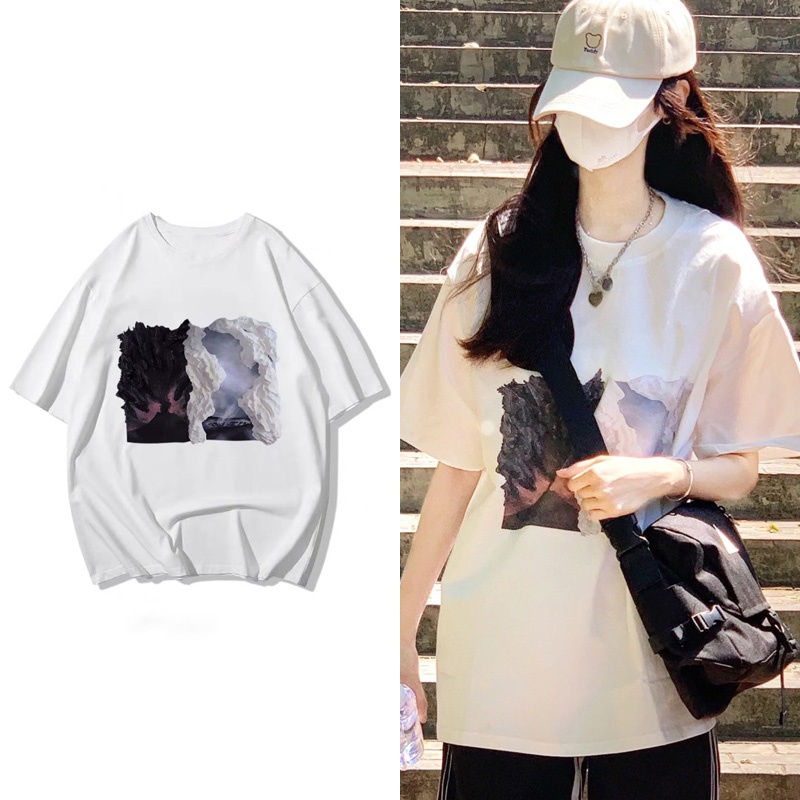 NRVP Áo Thun Tay Ngắn Cổ Tròn Thời Trang Mùa Hè Phong Cách Hàn Quốc Mới