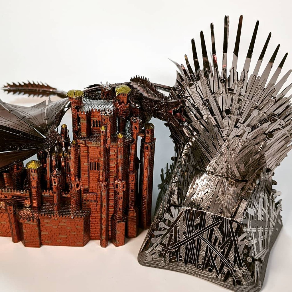 Mô Hình Lắp Ghép 3D Kim Loại Rồng Lửa Drogon