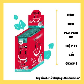 Kẹo Thái Lan _Hộp 12 gói kẹo Playmore vị dưa hấu gói 12g (12goi×12g)