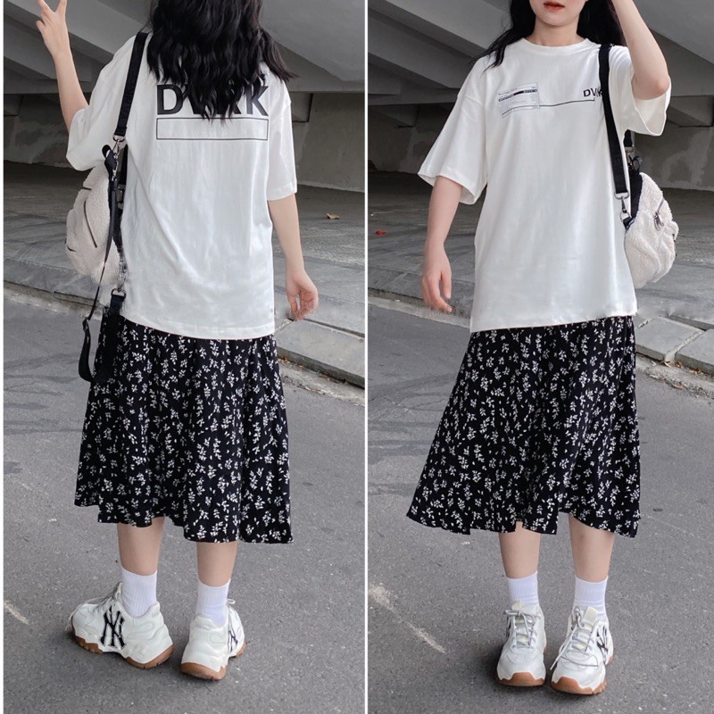 CHÂN VÁY DÀI HOA NHÍ ULZZANG CẠP CHUN , ĐẦM NỮ TRẮNG VINTAGE DỰ TIỆC ( video ảnh thật) | BigBuy360 - bigbuy360.vn