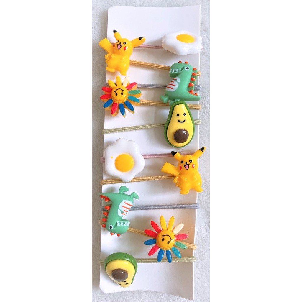 Set 5 dây buộc tóc, kep tóc họa tiết dễ thương cho bé gái - Sweet Baby House