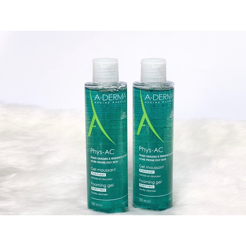 Sữa rửa mặt Aderma PhysAC dầu mụn nhạy cảm