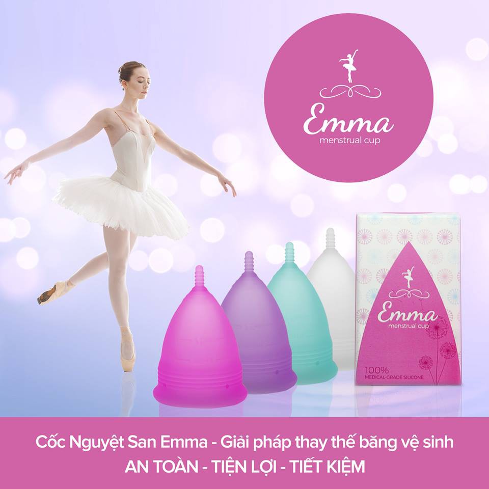 Combo 2 Cốc nguyệt san Emma Cup + Quà tặng