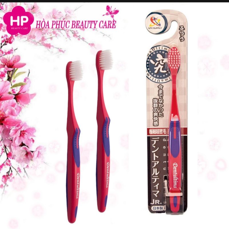 Bàn Chải Đánh Răng Độ Cứng Thông Thường Dentultina JR-TL-M Cán Nhựa  Màu Đỏ (1 Cây)