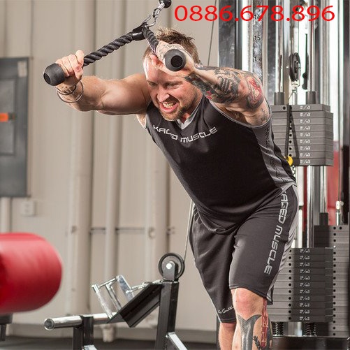 Dây thừng kéo xô dùng cho các bài tập ngực, tay trước, tay sau