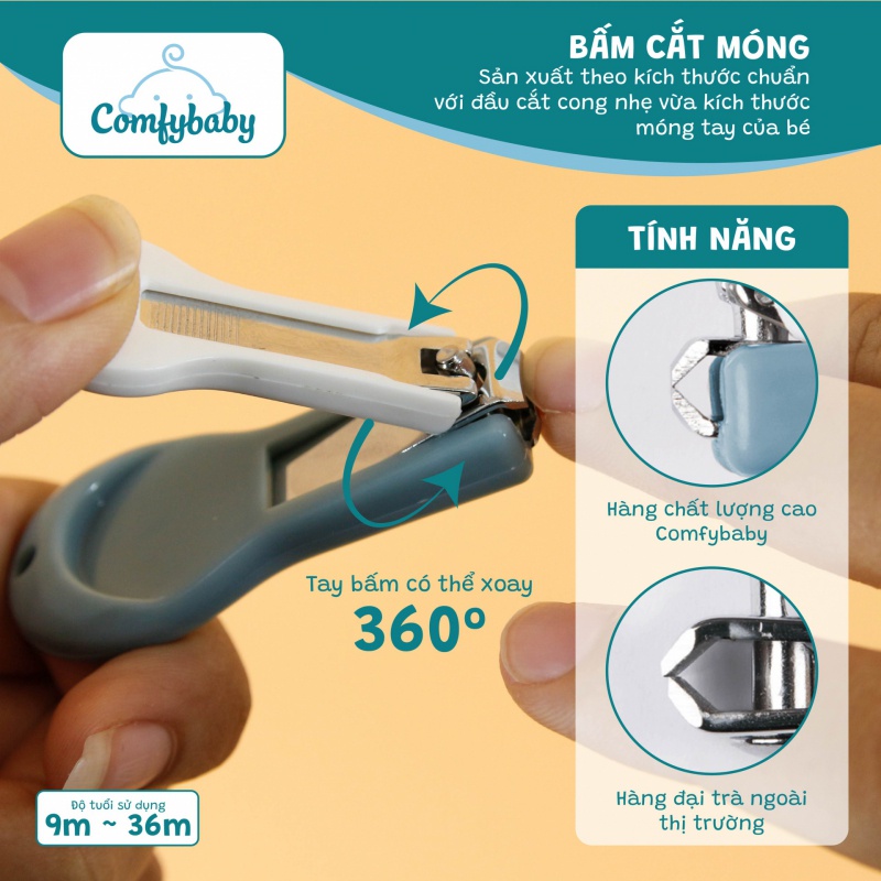 Bộ cắt giũa móng 4 trong 1 cho bé ComfyBaby BM1