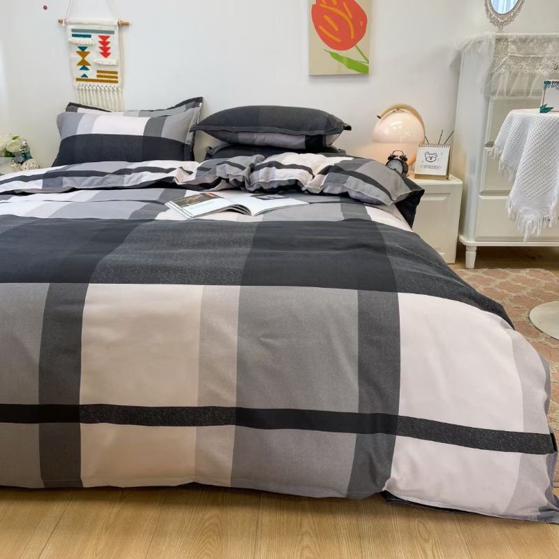 Bộ vỏ chăn ga  gối Cotton Poly - Kẻ caro