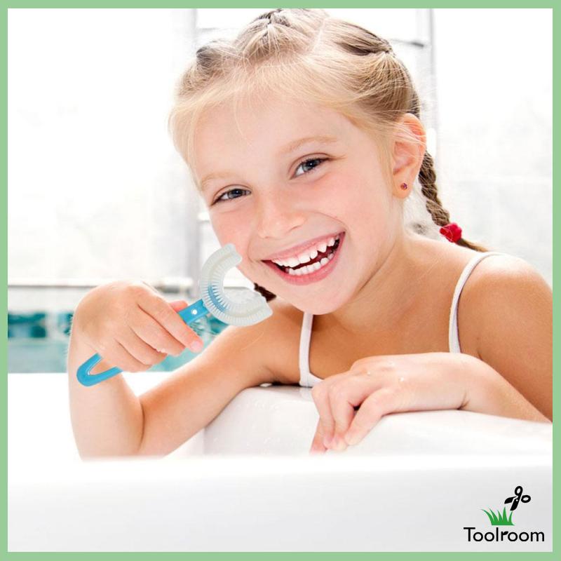 Bàn Chải Đánh Răng Silicone Hình Chữ U Cho Bé 2-6 Tuổi