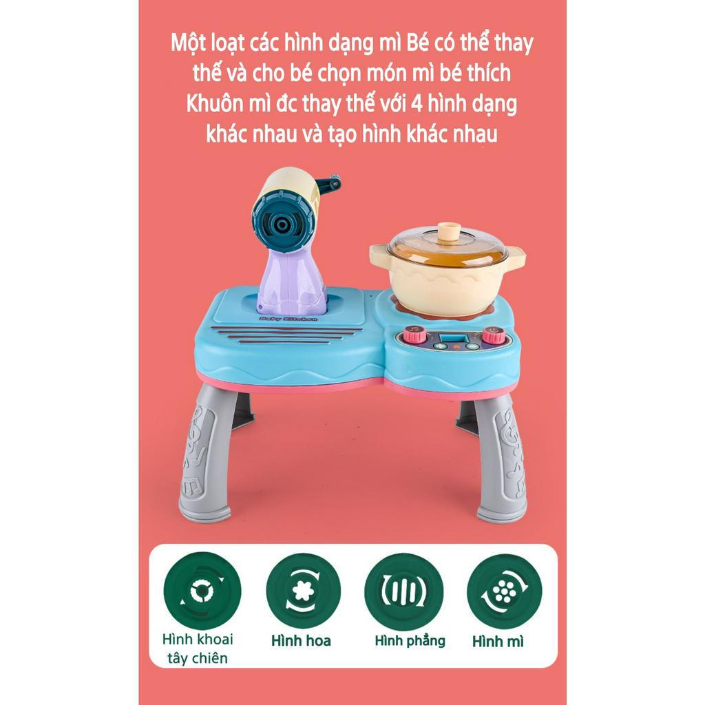Đồ chơi đất nặn kèm bộ Bếp làm mì 18 chi tiết tặng 5 hủ màu, đồ chơi đất sét nấu ăn, thegioidochoi1104