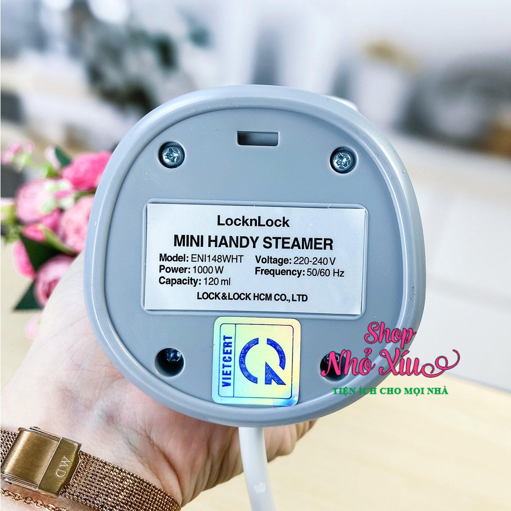 Bàn là hơi nước cầm tay LOCK&amp;LOCK ENI148WHT - Bàn ủi hơi nước cầm tay Lock&amp;Lock