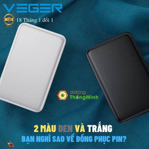 Pin Sạc Dự Phòng Veger Mofit M107 10000mAh - Sạc cùng lúc 3 thiết bị