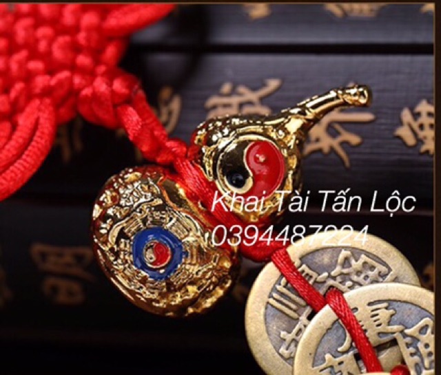 Dây ngũ đế hồ lô bát quái chiêu tài hoá sát phong thủy
