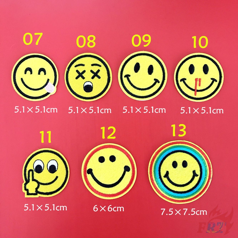 ☸ Fashion Brand：Smiley World - Expression Patch ☸ 1Pc Smile Face Diy Sew on Iron on Patch