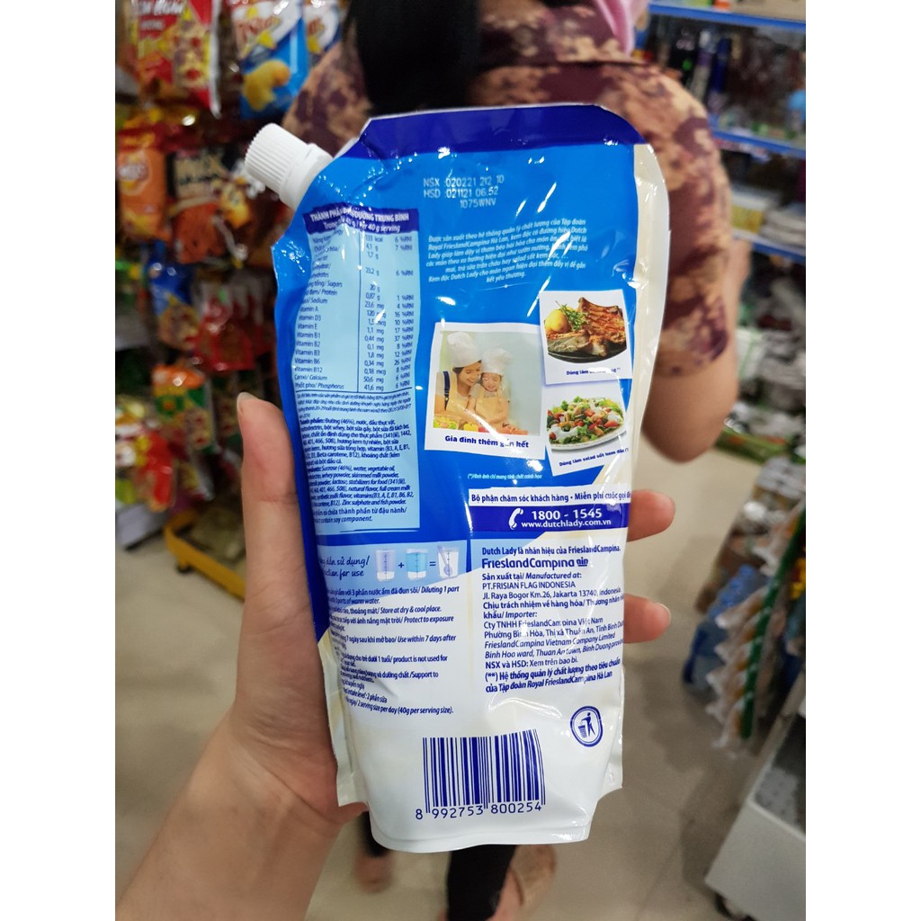 Sữa đặc Hà lan dạng túi tiện dụng 560g