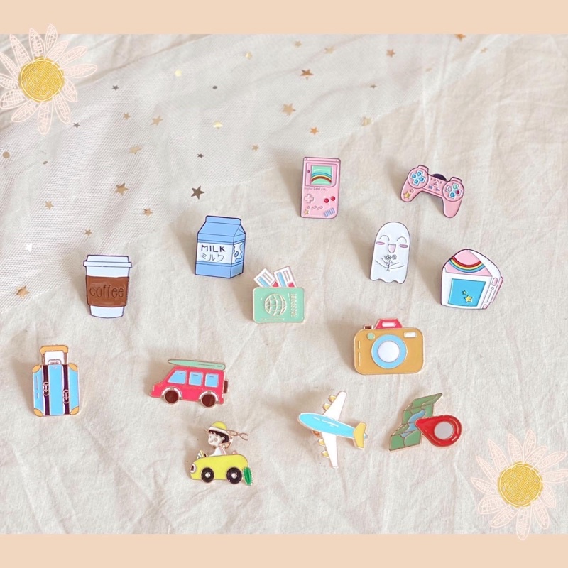 Pin,huy hiệu ghim cài áo cute link 1
