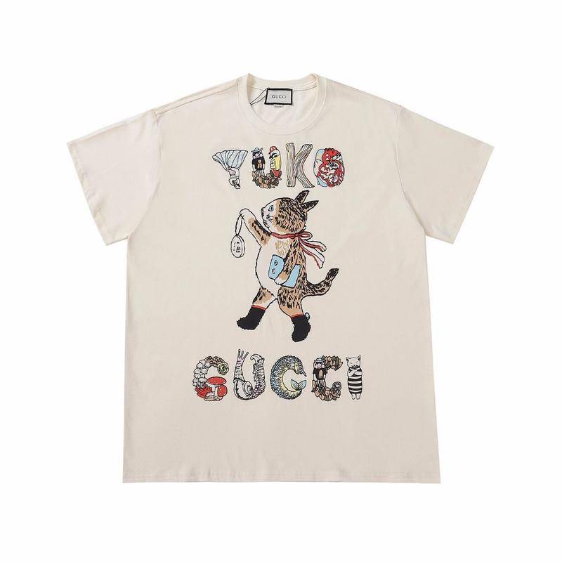 Áo Thun Tay Ngắn In Hình Mèo Gucci Thời Trang Trẻ Trung