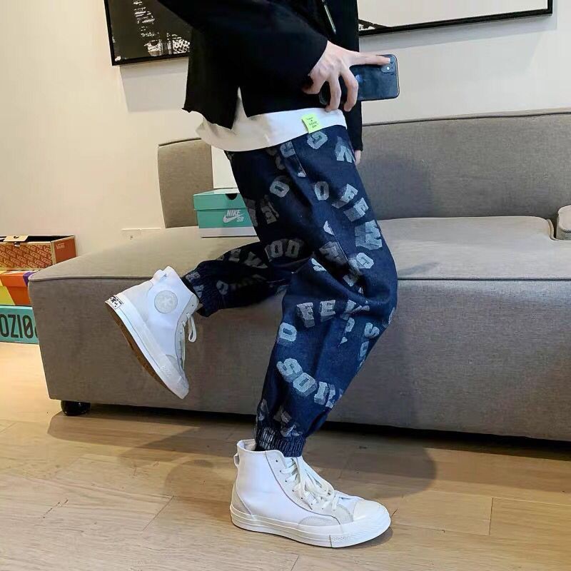 Quần jogger bò cạp chun dáng thụng unisex [ORDER]
