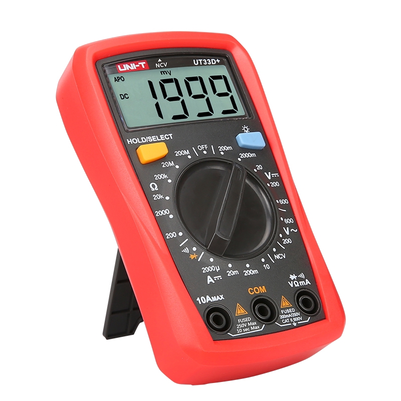 【100%Original Agent】UNI-T UT33D+  NCV digital multimeter Tester, 600V 10A Voltage Current meter