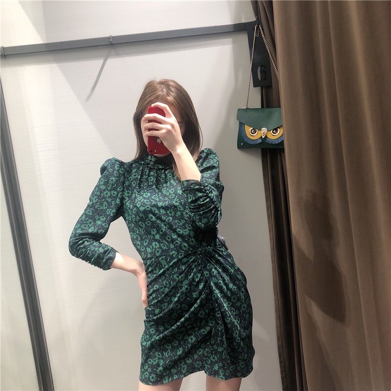 Váy hoa xanh xuất