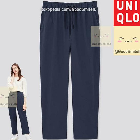 UNIQLO Quần Dài Nữ Ống Rộng Thời Trang Off White