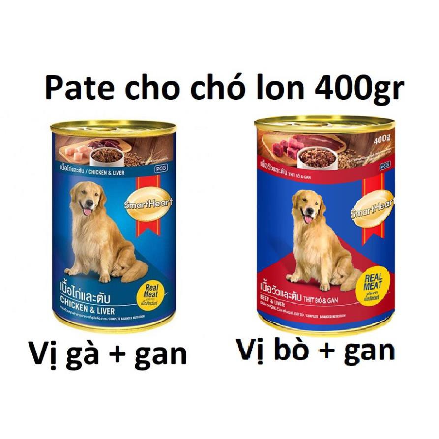 Pate cho chó dạng lon 400gr - Smartheart thức ăn mềm cho cún