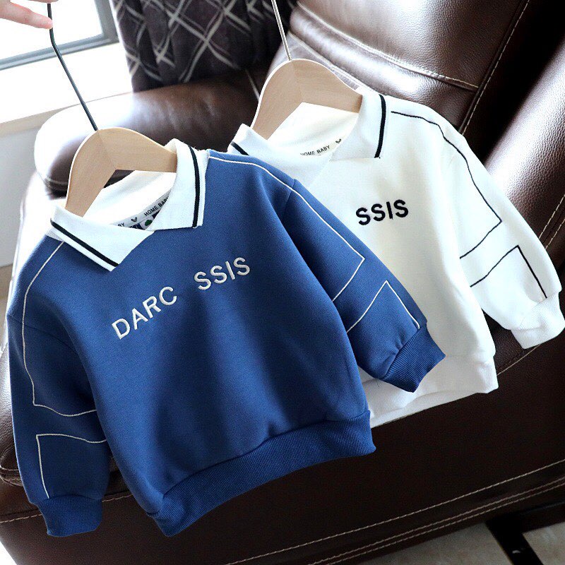 Áo cổ đức lót nỉ bông ấm cho bé size 1-5 tuổi(80-120)
