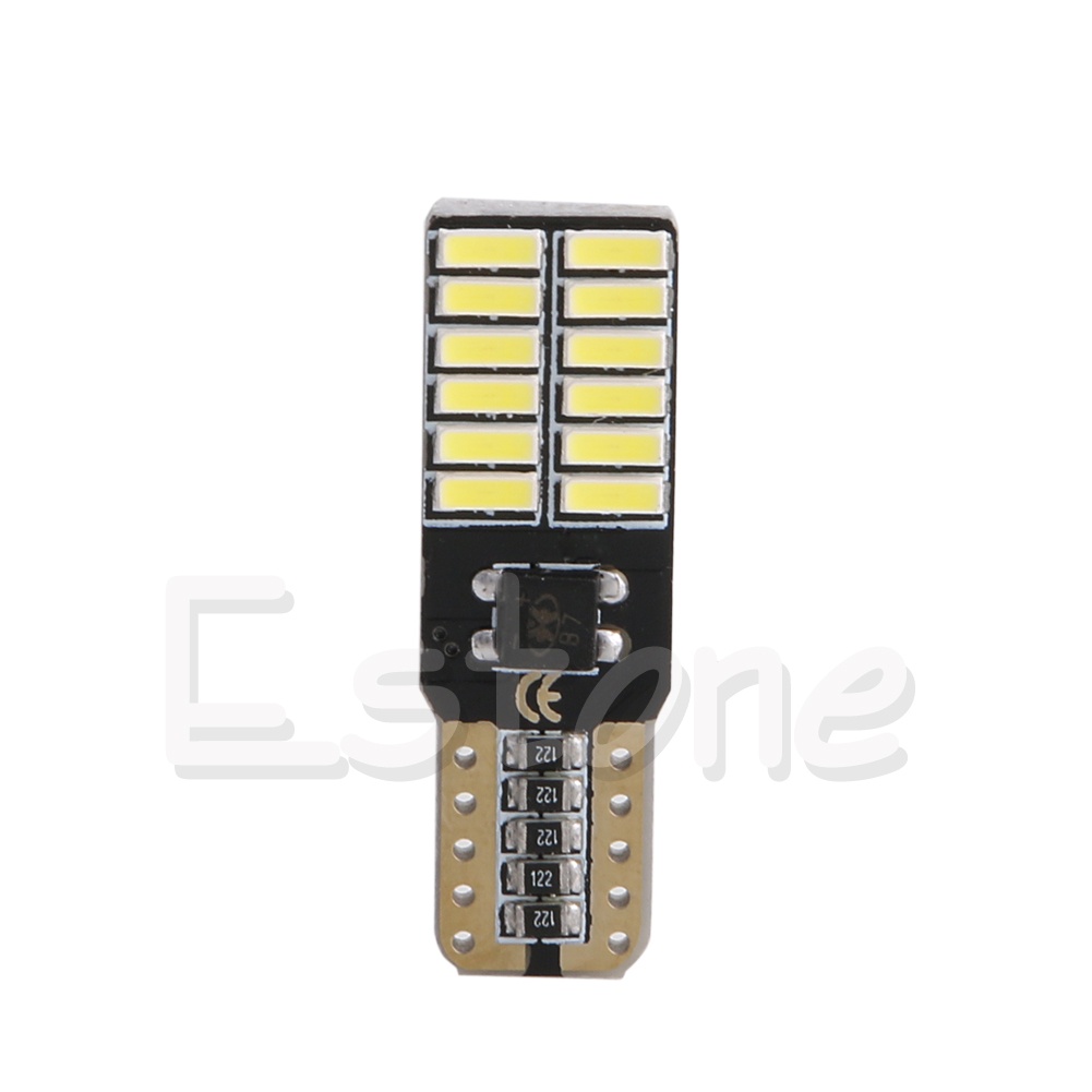 Bóng Đèn LED T10 24 SMD 4014 Ánh Sáng Trắng Dành Cho Ô Tô