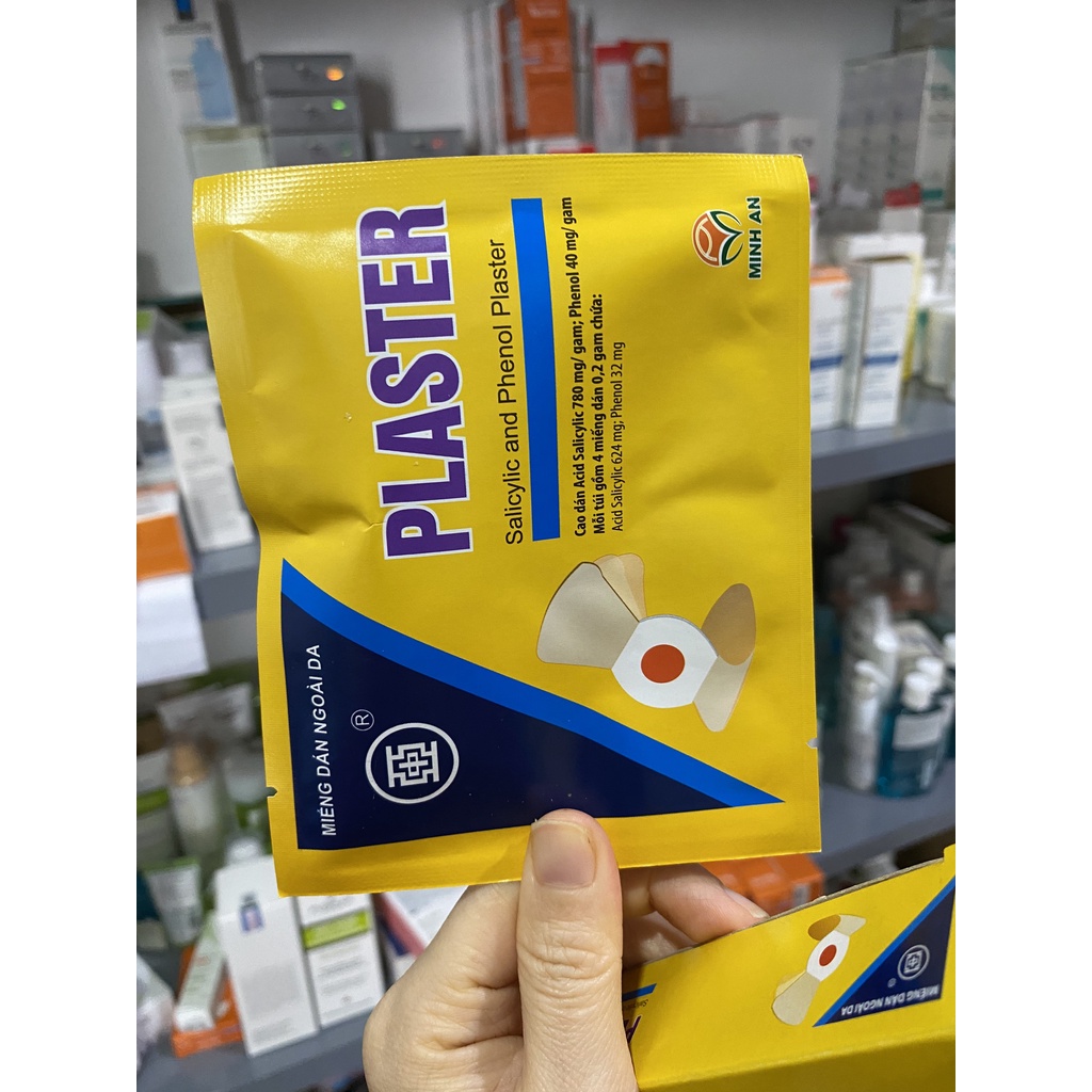 Miếng Dán PLASTER Mụn Cóc, Mụn Cơm, Mắt Cá Chân - Túi 4 Miếng