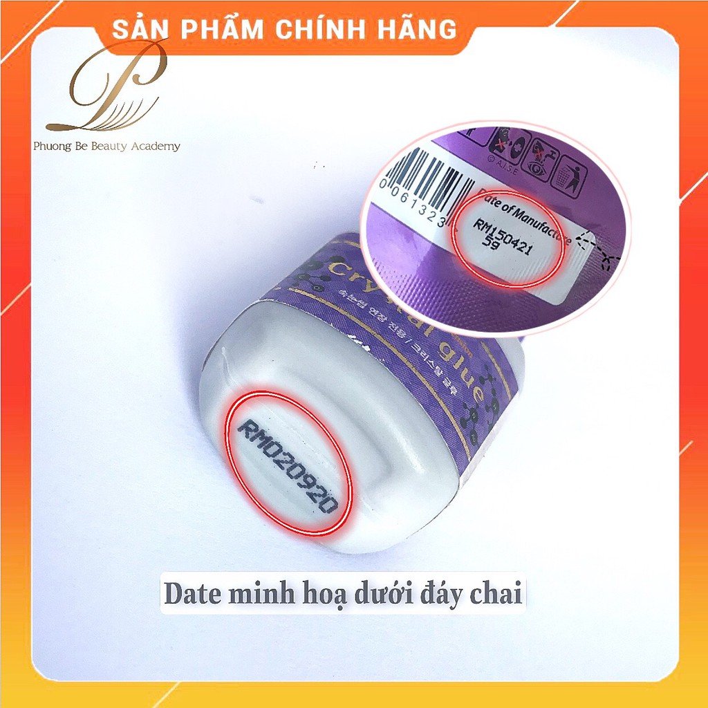 Keo nối mi không cay siêu bền kháng nước Crytal nhập khẩu chính hãng Hàn Quốc 5ml