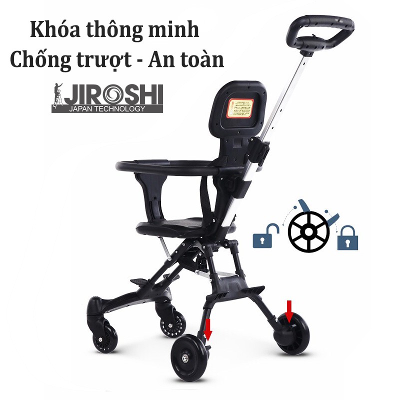 Xe đẩy du lịch gấp gọn cao cấp JIROSHI - Xe đẩy cho bé chất lượng cao GẤP GỌN THÔNG MINH - TRỌNG LƯỢNG SIÊU NHẸ - [Nhỏ]